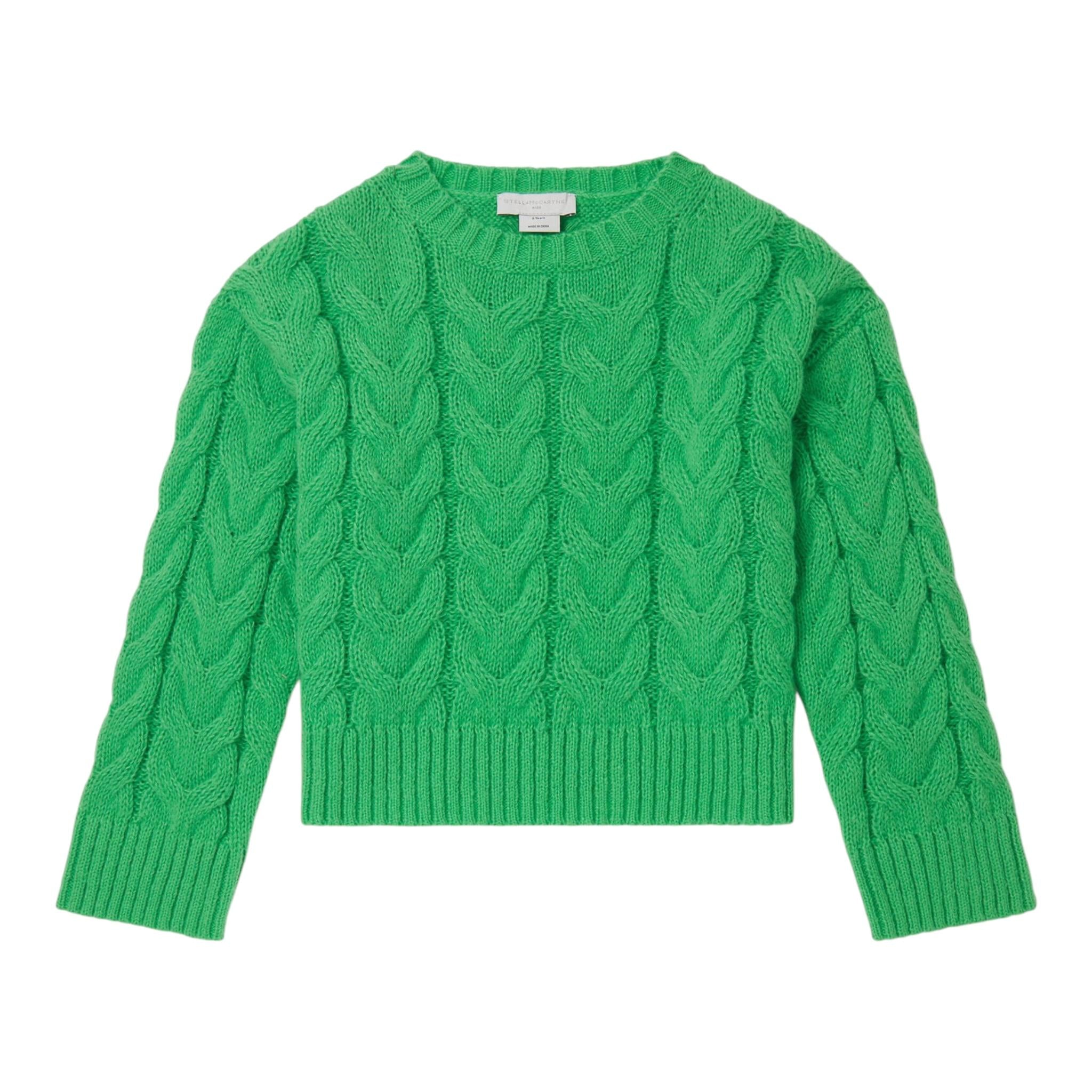 STELLA McCARTNEY maglia girocollo tinta unita Verde per Bambina TV9B60 VERDE STELLA McCARTNEY 