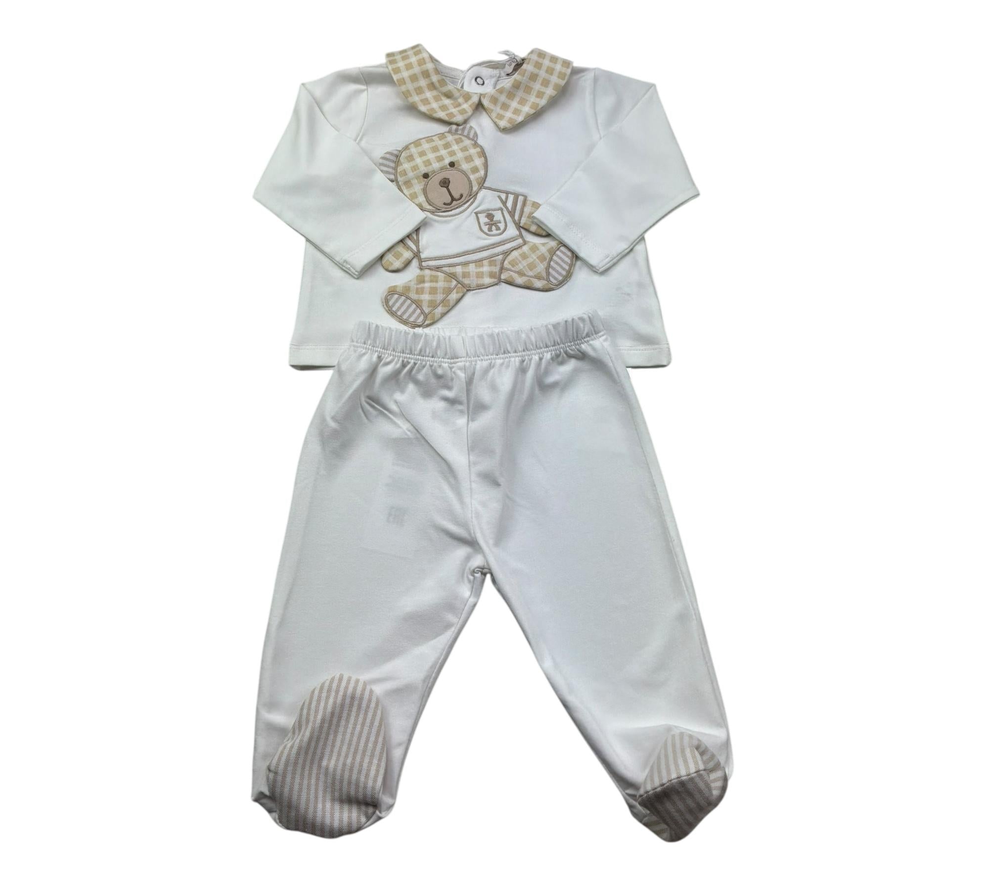 Le Bebe Completo 2 Pezzi Shirt-Ghettina per Neonato LBB5278 BIANCO LE BEBE 