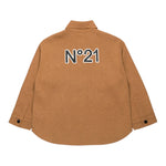 N°21 camicia tinta unita con bottoni Cammello per Bambino N21A02X CAMMELLO N°21 