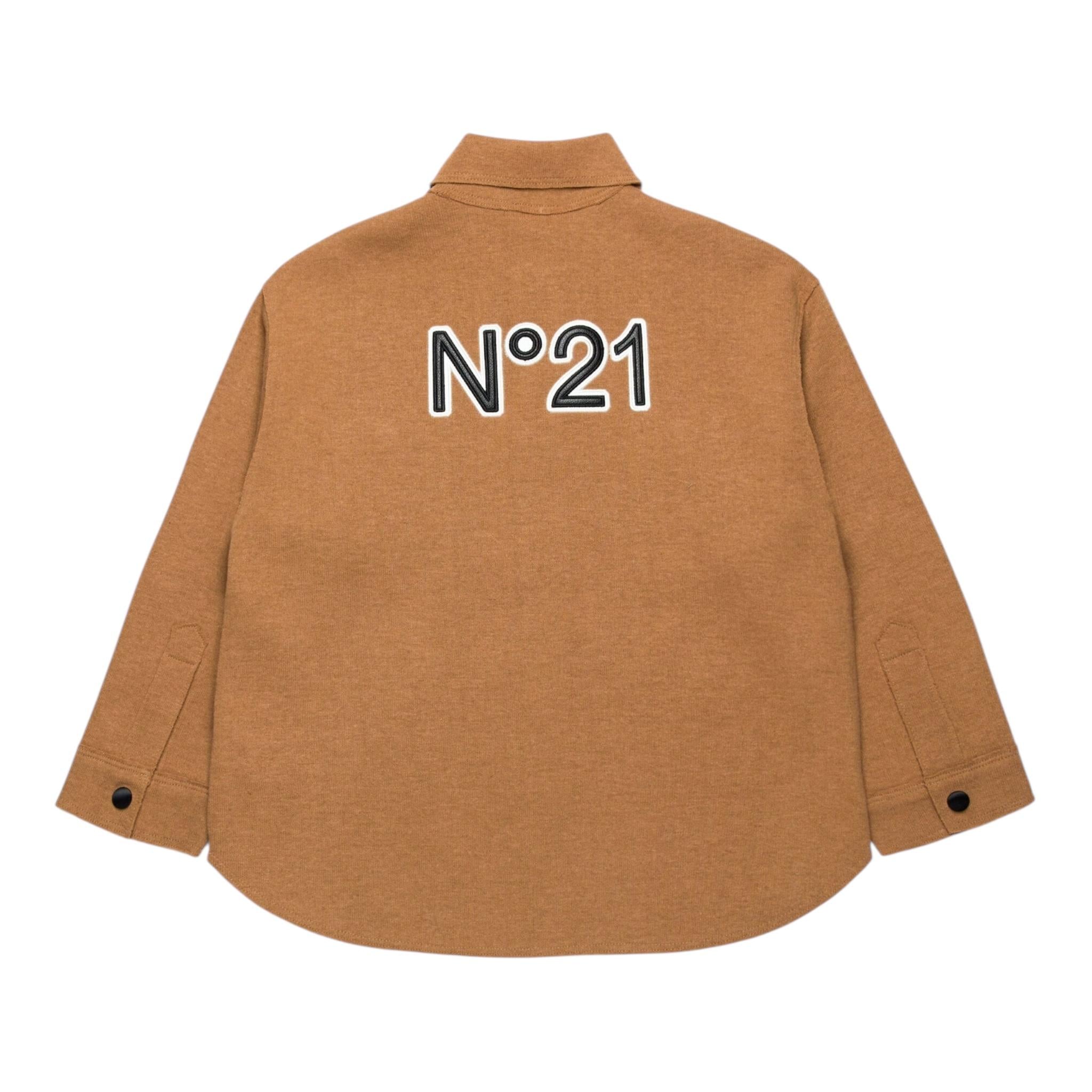 N°21 camicia tinta unita con bottoni Cammello per Bambino N21A02X CAMMELLO N°21 