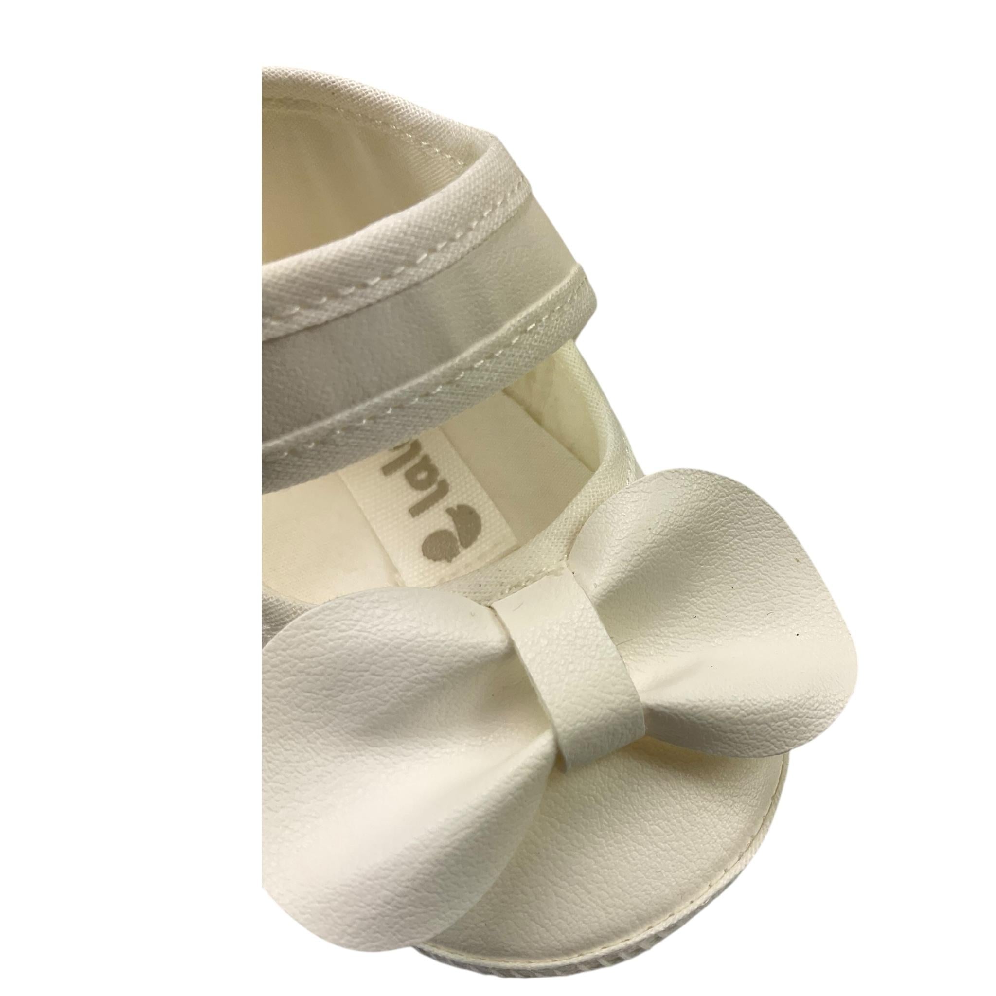 LALALU' sandalo tinta unita con fiocco Bianco per Neonata SL08N BIANCO LALALU' 