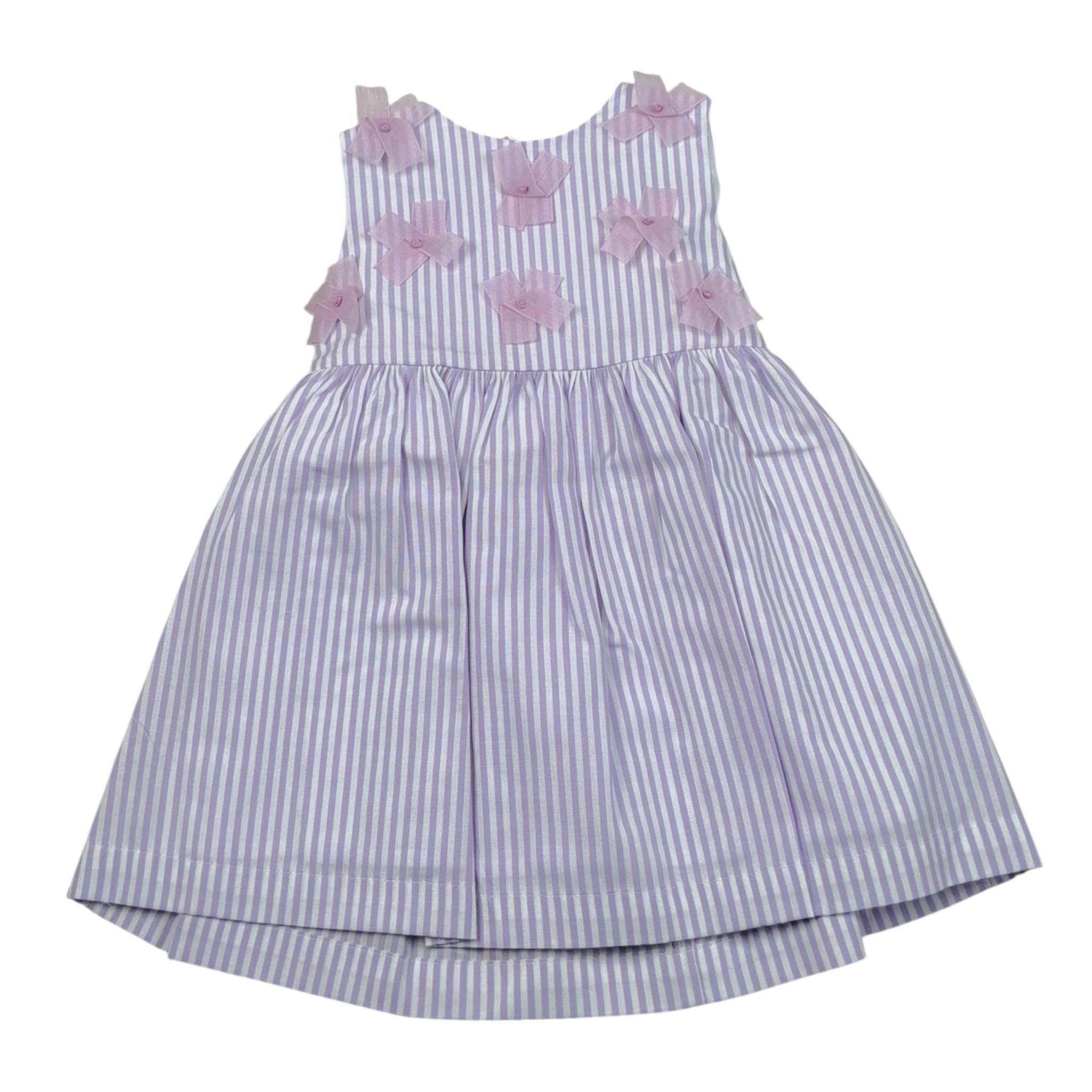 Ilfarobimbi Abito Bicolore con Fiocchi per Neonata IFN50590 LILLA ILFAROBIMBI 