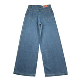 Elisabetta Franchi Jeans Tinta Unita Modello Palazzo per Bambina EFPA275 BLU ELISABETTA FRANCHI 