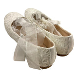 Alberta Ferretti Ballerina Solid Color With Laces In White San Gallo Lace For Girls