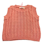 Vicolo Maglia Giromanica Tinta Unita con Trecce per Bambina 3146WY00158 PESCA VICOLO 