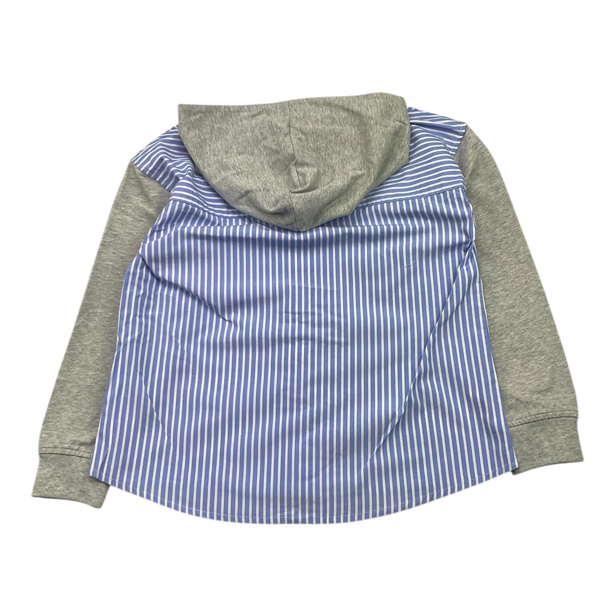 MOSCHINO felpa bicolore con camicia incorporata e fantasia a righe Grigio/azzurro per Bambino HC01O GRIGIO/AZZURRO MOSCHINO 