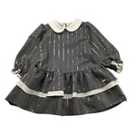 LE BEBE' abito manica lunga tinta unita con paillettes Grigio per Neonata LBG6152 GRIGIO LE BEBE' 