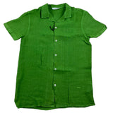 Paolo Pecora Solid Green Half Sleeve Shirt For Boys