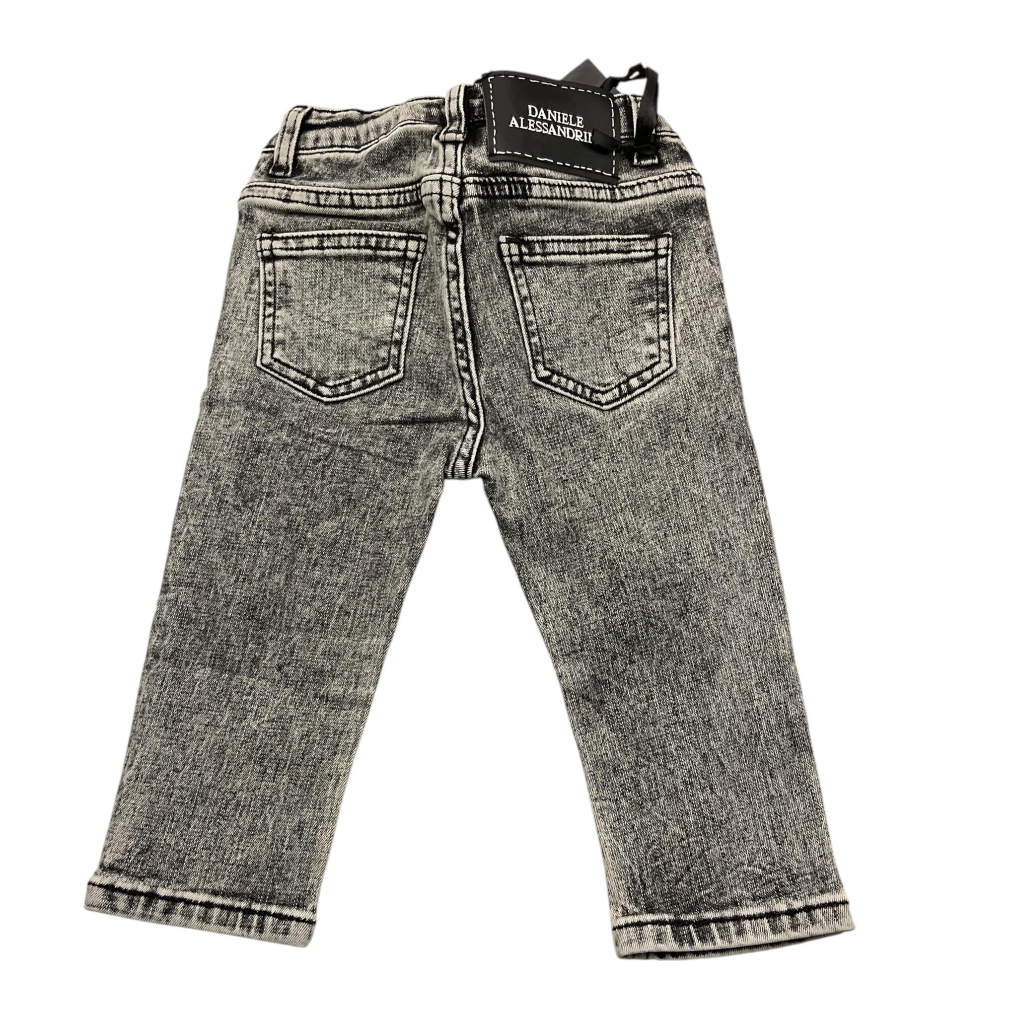 DANIELE ALESSANDRINI jeans tinta unita con girovita regolabile Grigio per Neonato 1291PD00031 GRIGIO DANIELE ALESSANDRINI 