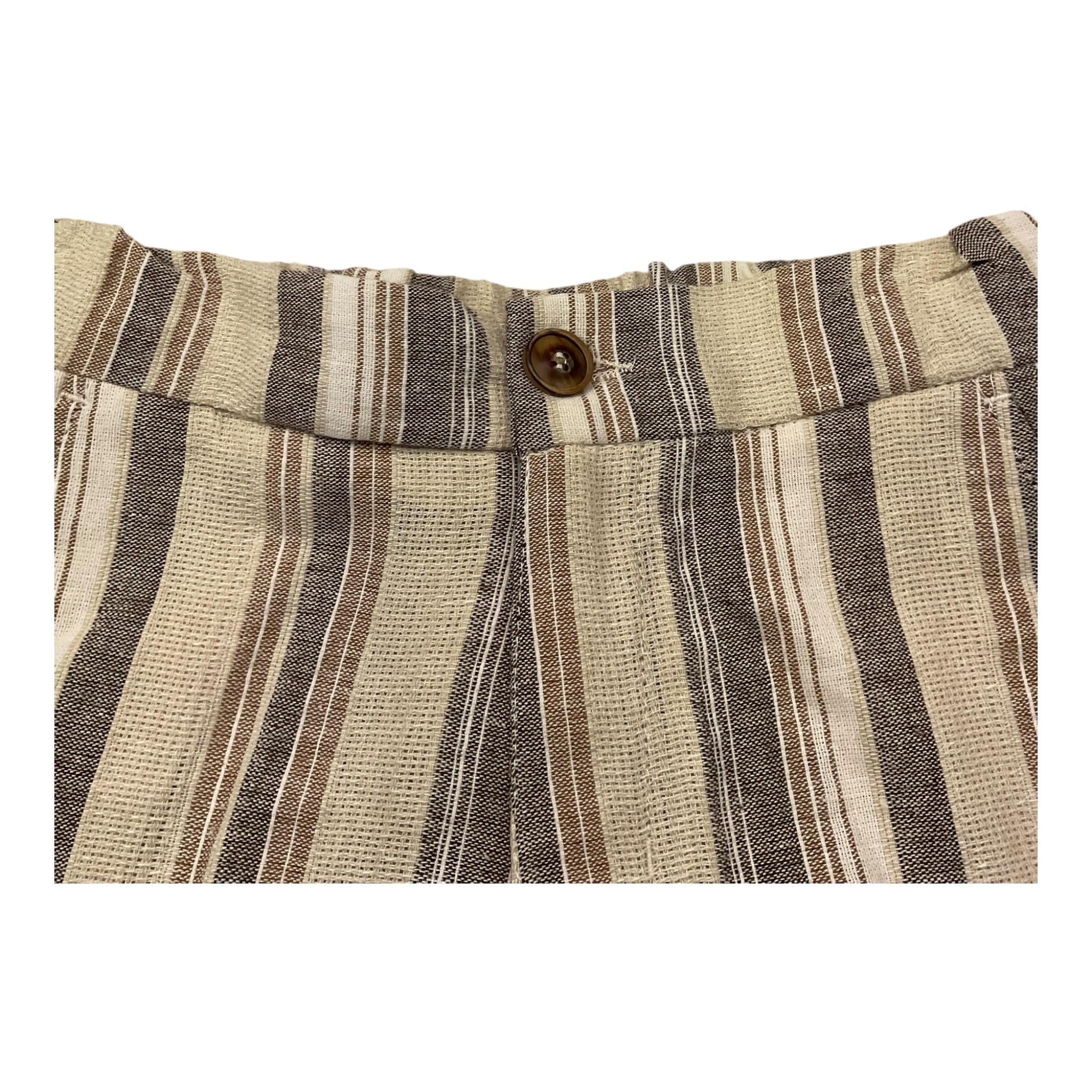 Manuel Ritz Bermuda Fantasia A Righe con Elastico In Vita per Bambino MR3052J BEIGE MANUEL RITZ 