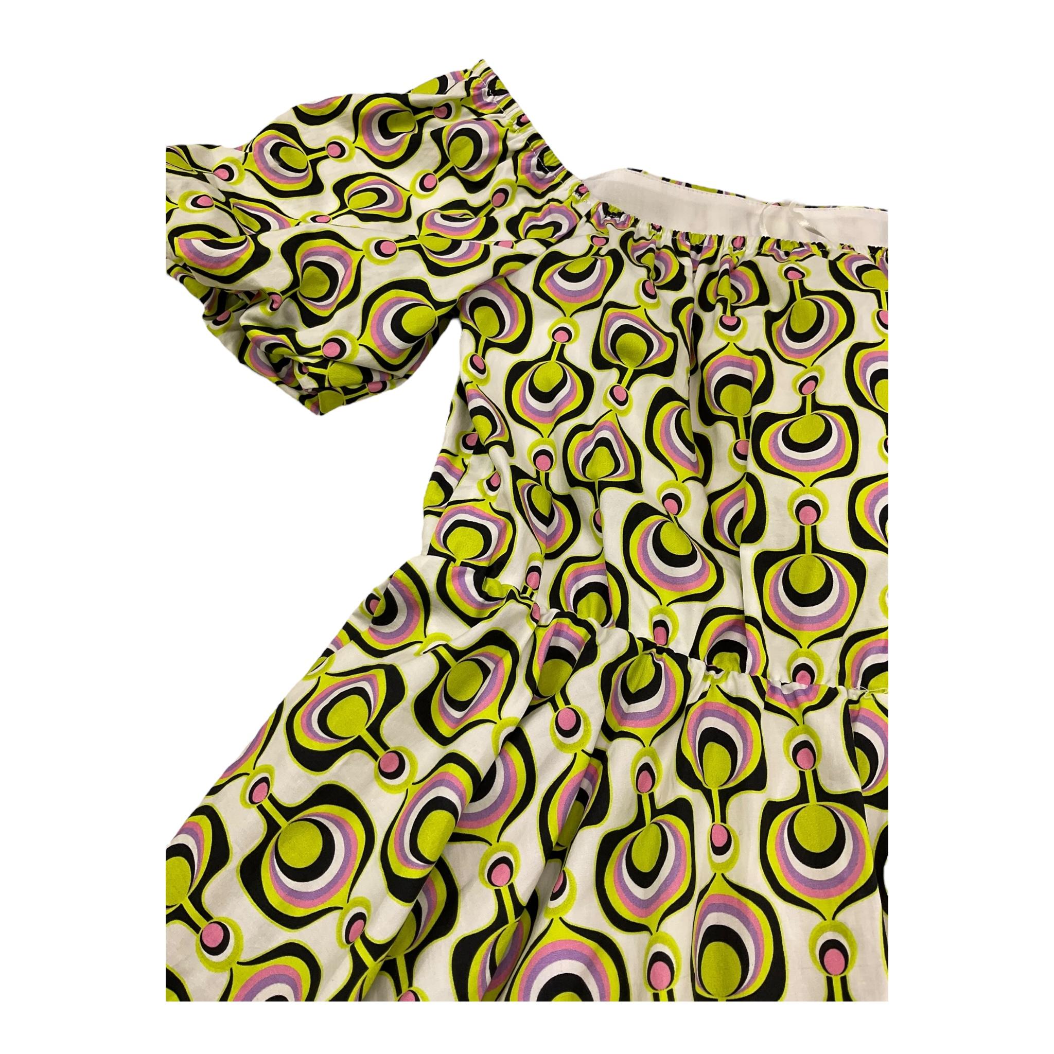 Kocca Abito Mezza Manica Stampa Fantasia per Bambina MARAIRI BIANCO Kocca 