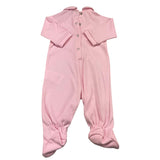 Chiara Ferragni Baby Girl Solid Color Long Sleeve Romper Pink