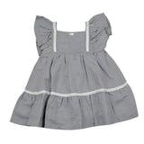 Babidu Abito Tinta Unita con Fiocco per Neonata 91405 GRIGIO BABIDU 