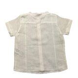 Wedoble Solid Color Korean Collar Cream Half Sleeve Shirt For Baby