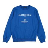 Daniele Alessandrini Sweatshirt Round Neck Solid Color With Contrast Print Blue For Boys