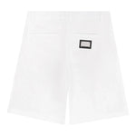 Dolce & Gabbana Bermuda Tinta Unita con Girovita Regolabile per Bambino L43Q25X BIANCO DOLCE & GABBANA 