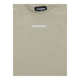 Dsquared2 T-Shirt Girocollo Tinta Unita con Stampa per Neonato DQ2853 BEIGE DSQUARED2 