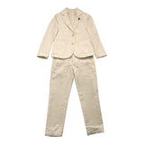 Sp1 Complete 2 Piece Jacket-Pants Solid Color Cream For Boys