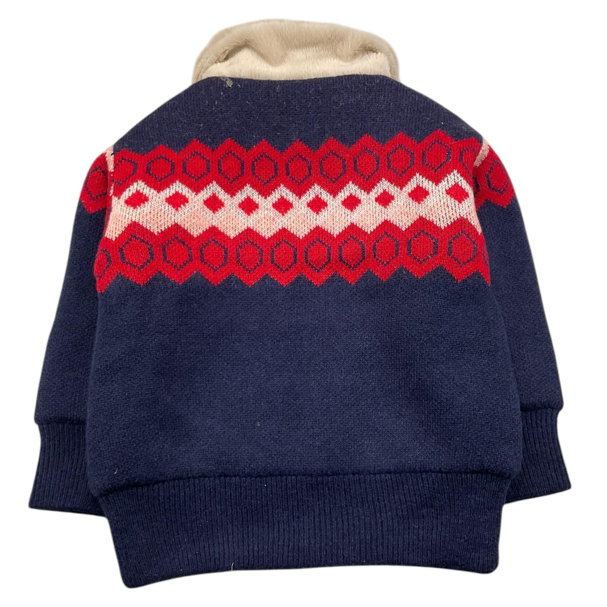 TRUSSARDI giubbino in maglia tinta unita cn colletto in contrasto Blu per Bambino TGA25047GB BLU TRUSSARDI 