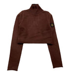 REFRIGIWEAR maglia collo alto tinta unita modello crop Marrone per Bambina RWG925X MARRONE REFRIGIWEAR 