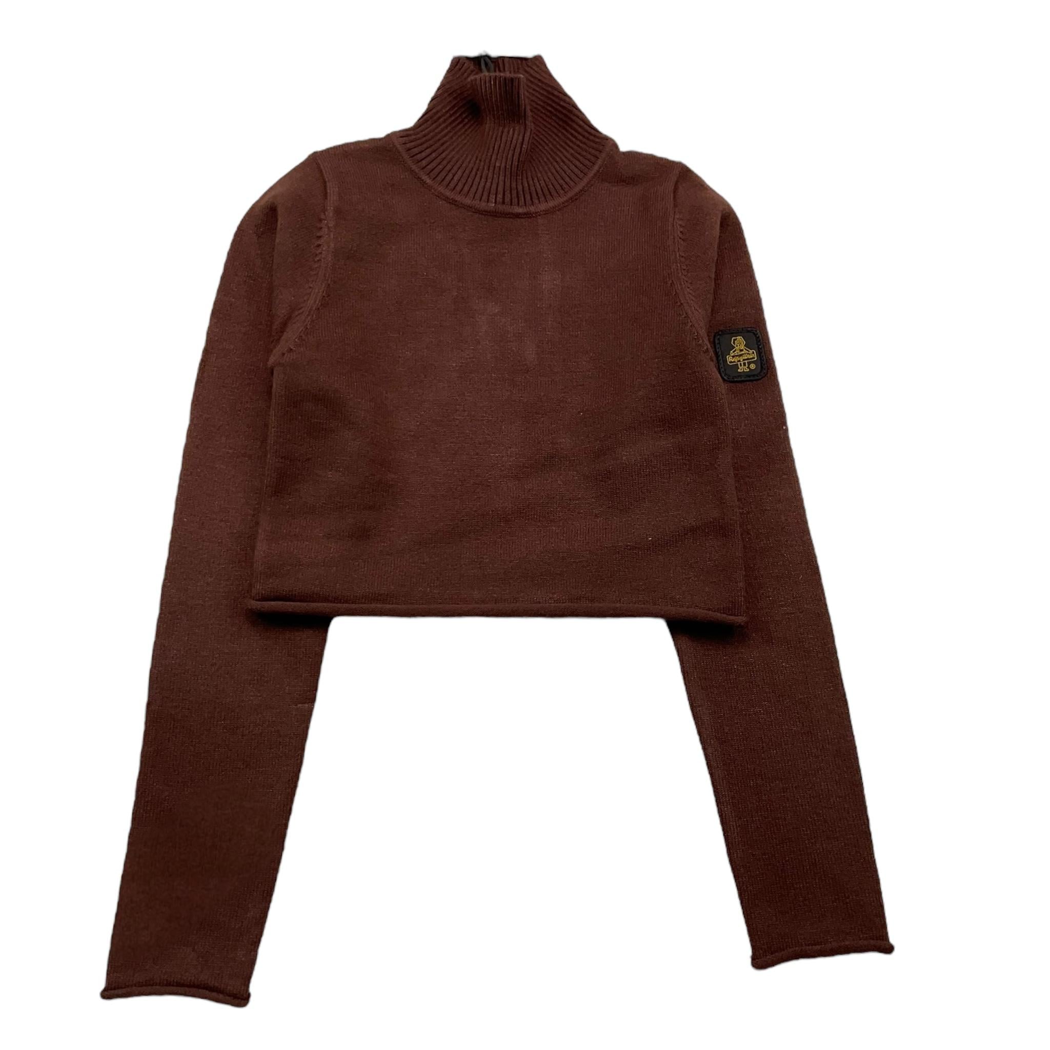 REFRIGIWEAR maglia collo alto tinta unita modello crop Marrone per Bambina RWG925X MARRONE REFRIGIWEAR 