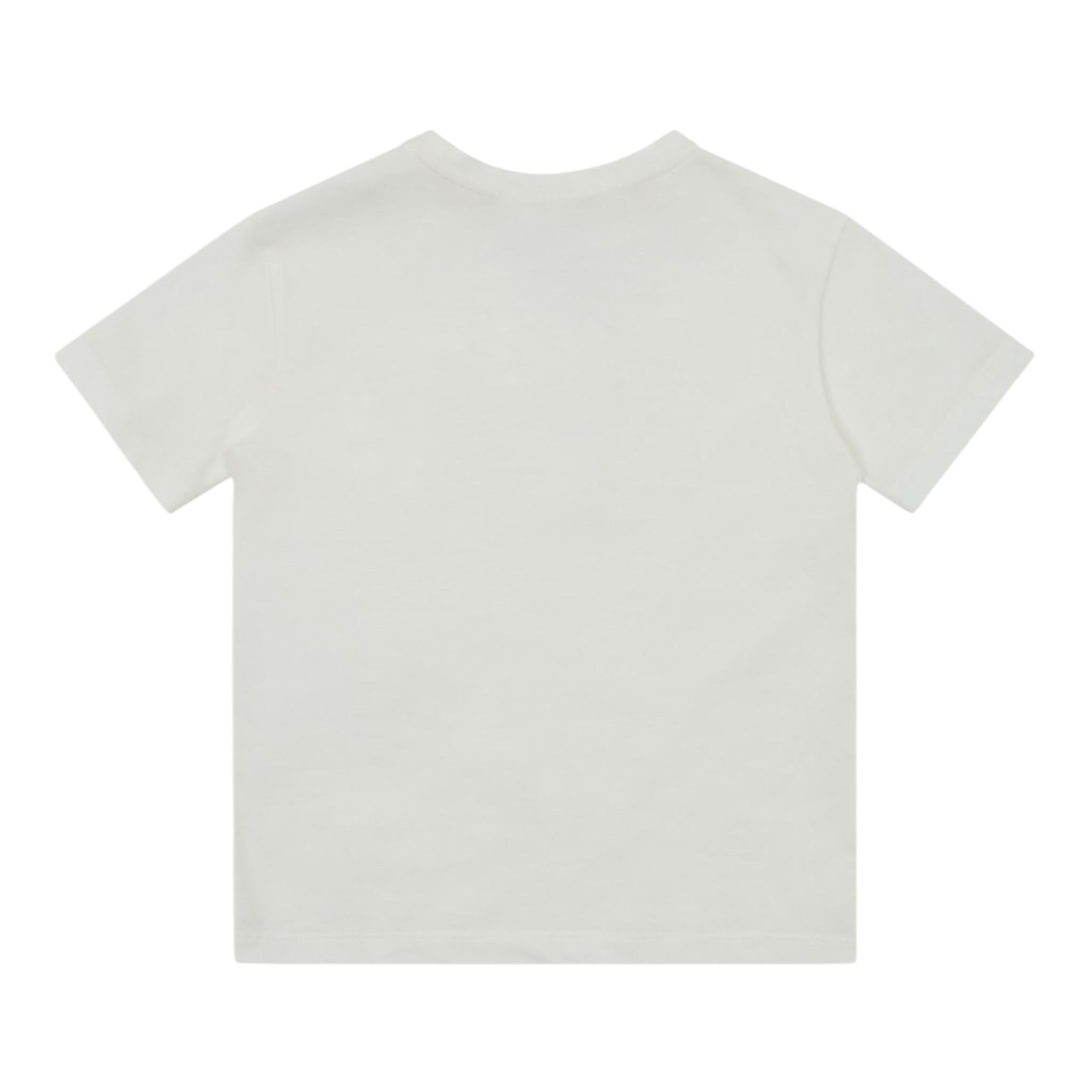 Emporio Armani T-Shirt Girocollo Tinta Unita con Ricami Fiori per Bambina EG000224 BIANCO EMPORIO ARMANI 