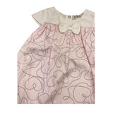 Emc Solid Color Half Sleeve Dress with Pink Culotte for Baby Girl
