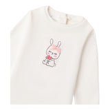 I DO shirt girocollo tinta unita con ricamo Panna per Neonata 4A277 PANNA I DO 