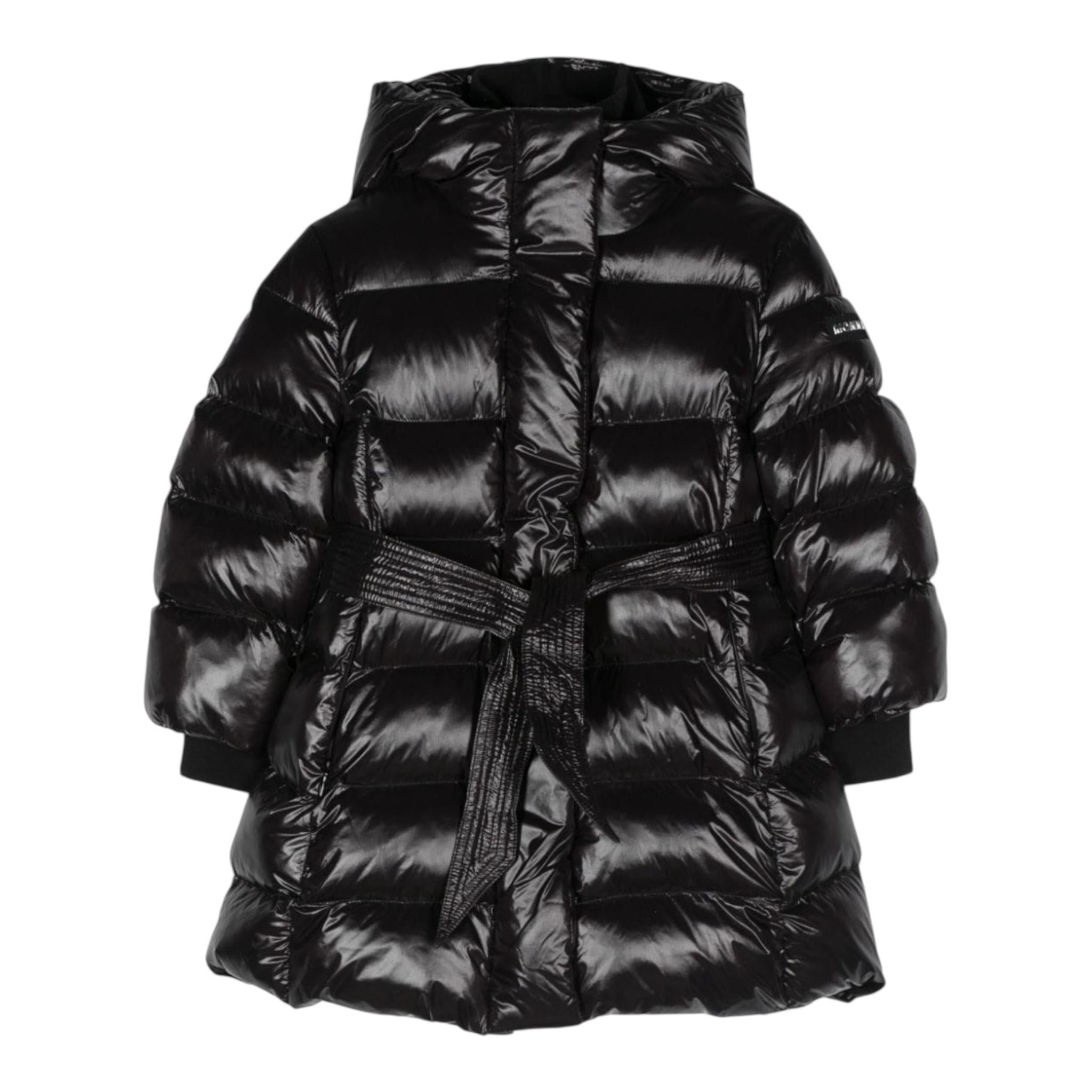 MONNALISA giubbino tinta unita con zip e cappuccio Nero per Bambina 17D100XJ NERO MONNALISA 