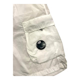 CP Company Bermuda Solid Color with Pockets White for Boys