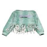 Just Cavalli Felpa Tinta Unita con Cappuccio E Frange per Bambina JGP26213FE VERDE ACQUA JUST CAVALLI 