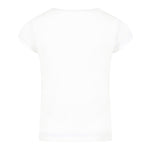 Monnalisa T-Shirt Girocollo Tinta Unita con Stampa per Bambina 19E603 BIANCO MONNALISA 