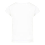 Monnalisa T-Shirt Girocollo Tinta Unita con Stampa per Bambina 19E603 BIANCO MONNALISA 