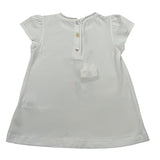 Per Te T-Shirt Girocollo tinta unita Cn Ricami Bianco per Bambina 34411J BIANCO PER TE 