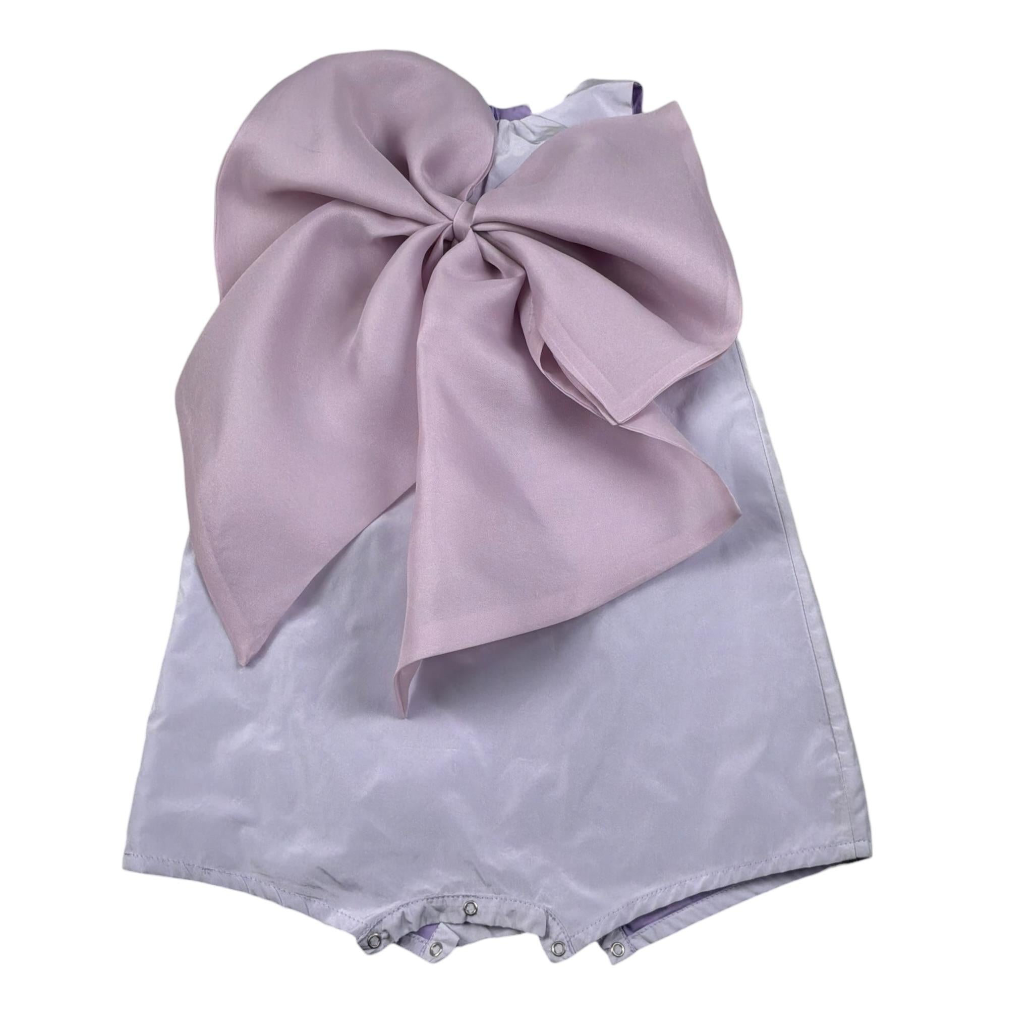 A' La Page Pagliaccetto Tinta Unita con Fiocco per Neonata AL21 LILLA A' LA PAGE 