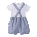 Minibanda Complet 2 Pezzi Pagliaccetto-Body per Neonato 3B679 BIANCO/BLU MINIBANDA 