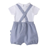 Minibanda Complet 2 Pezzi Pagliaccetto-Body per Neonato 3B679 BIANCO/BLU MINIBANDA 