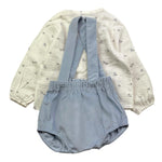 CALAMARO completo 2pz salopette-camicia bicolore Bianco/azzurro per Neonato 11012 BIANCO/AZZURRO CALAMARO 
