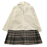 LE BEBE' abito manica lunga tinta unita con gonna e cravatta in contrast Bianco per Neonata LBG5351 BIANCO LE BEBE' 