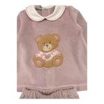 MARLU' completo 2pz maglia-ghettina tinta unita Rosa per Neonata IB6151 ROSA MARLU' 