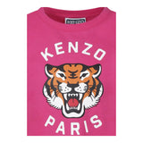 Kenzo T-Shirt Girocollo Tinta Unita con Stampa per Neonata K61054NX FUXIA KENZO 