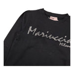 LIU JO shirt girocollo tinta unita con stampa brillantinata Nero per Bambina MBFW23T209 NERO LIU JO 