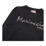 LIU JO shirt girocollo tinta unita con stampa brillantinata Nero per Bambina MBFW23T209 NERO LIU JO 