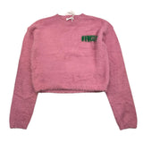 MET maglia girocollo tinta unita con stampa Rosa per Bambina ME534 ROSA MET 