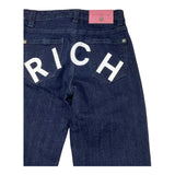 JOHN RICHMOND jeans tinta unita con stampa logo Blu per Bambina RGA25106JE BLU JOHN RICHMOND 