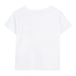 Billieblush T-Shirt Tinta Unita Girocollo con Stampa per Bambina U20929 BIANCO BillIEBLUSH 