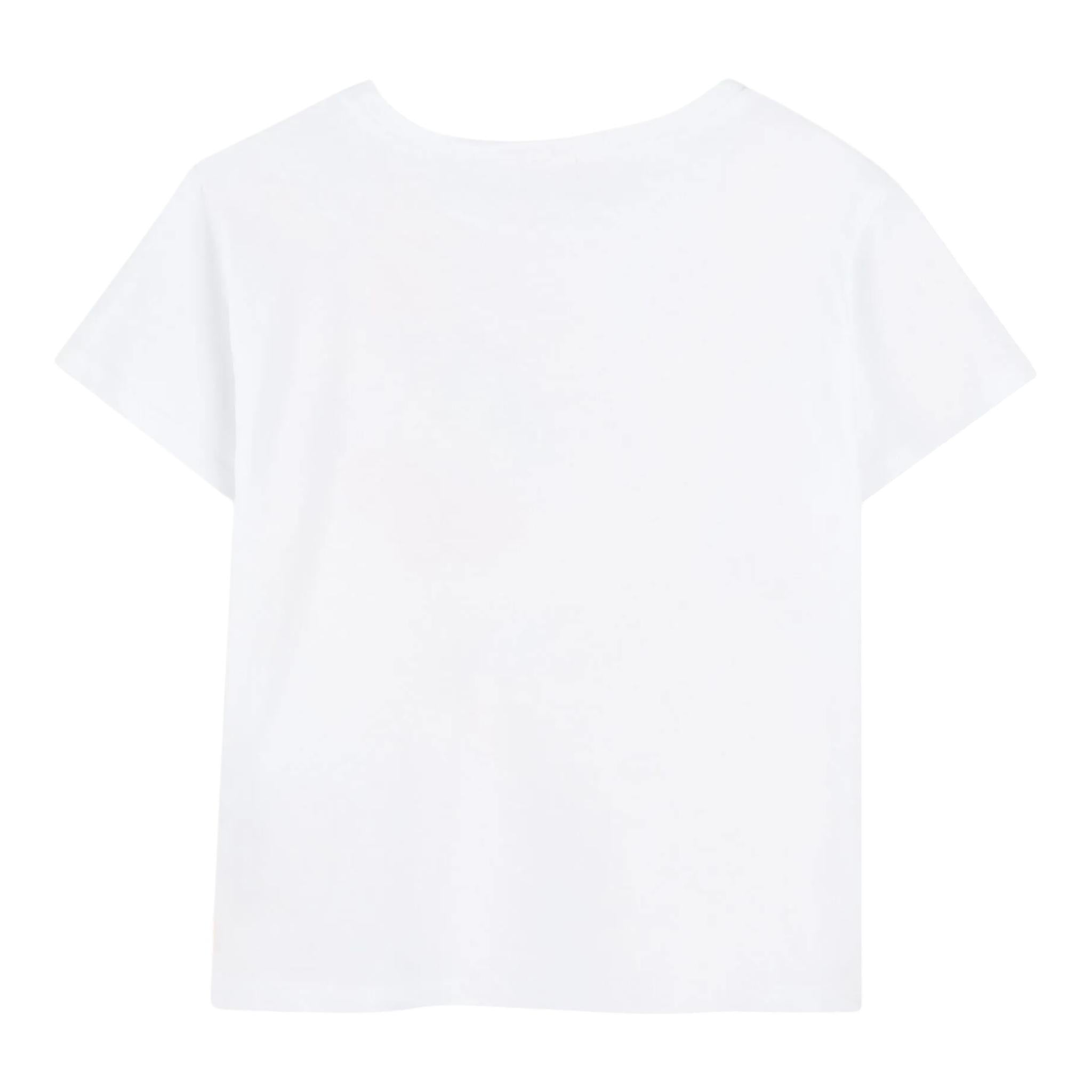 Billieblush T-Shirt Tinta Unita Girocollo con Stampa per Bambina U20929 BIANCO BillIEBLUSH 