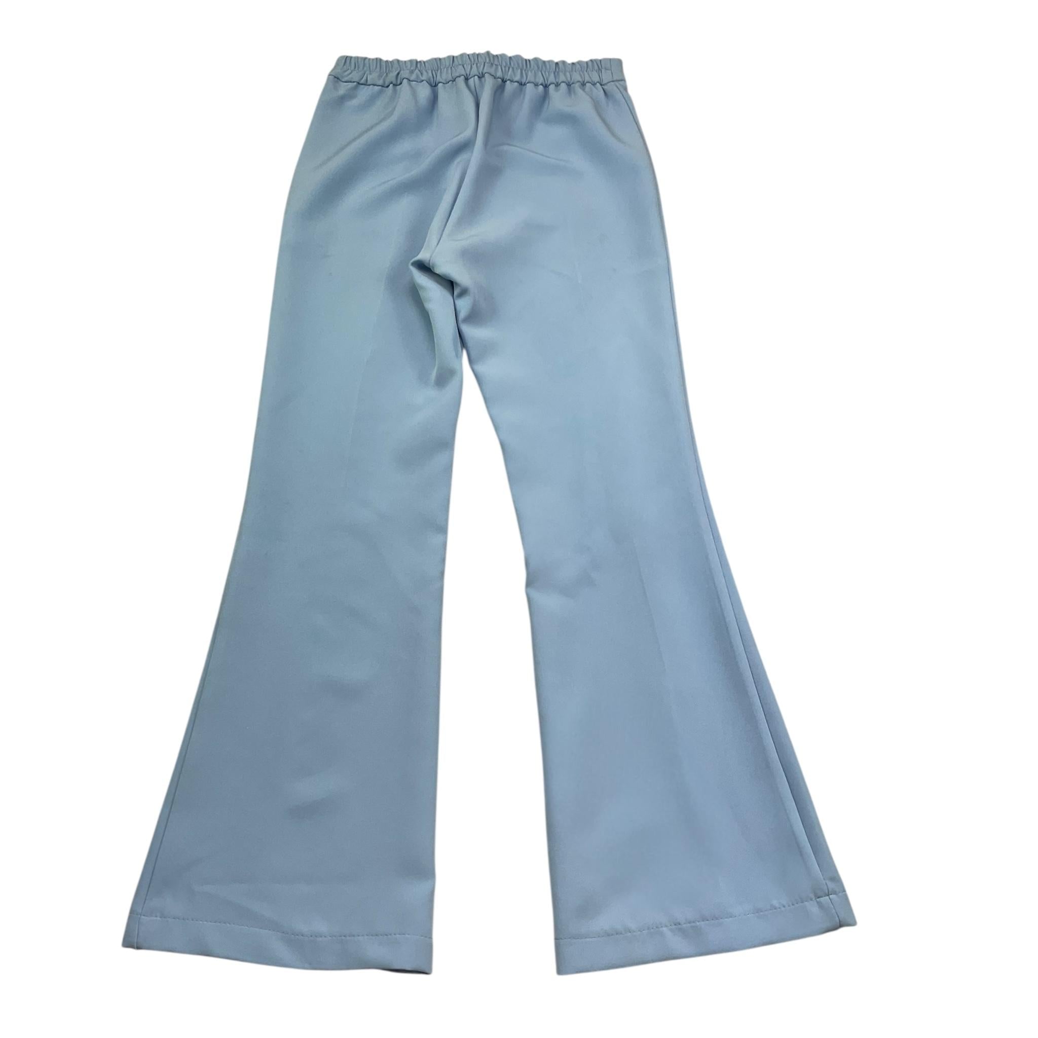 Naida Pantalone Tinta Unita Modello Zampa per Bambina NAPA310 AZZURRO NAIDA 