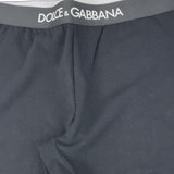 DOLCE & GABBANA pantalone tinta unita con elastico logato Nero per Bambina L5JP3J NERO DOLCE & GABBANA 