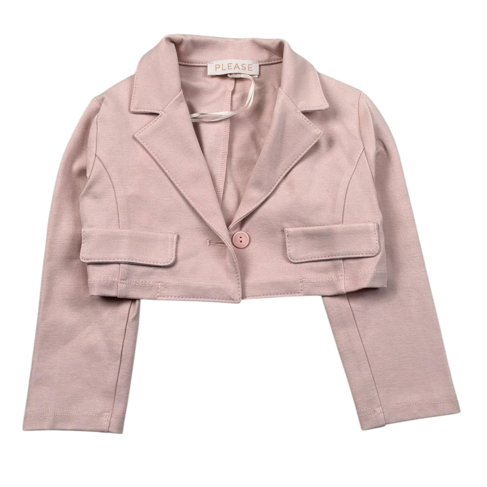 Please Giacca Tinta Unita per Neonata LG00172G73X ROSA PLEASE 